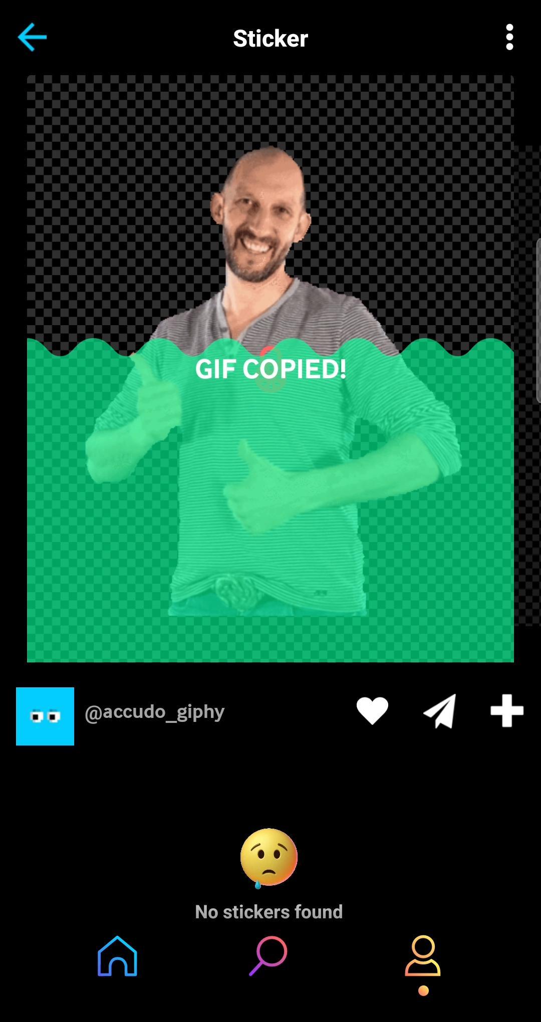 Screenshot Giphy